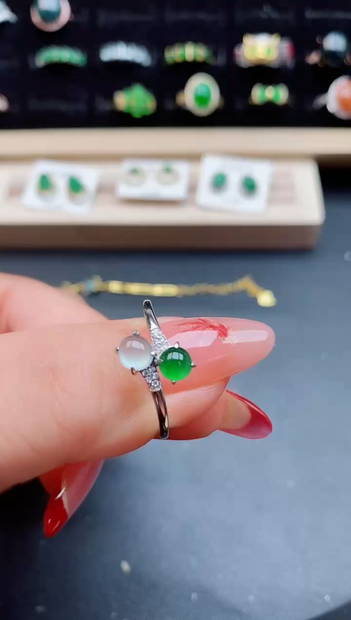 【闪购商品】翡翠戒指银S925镶嵌508050