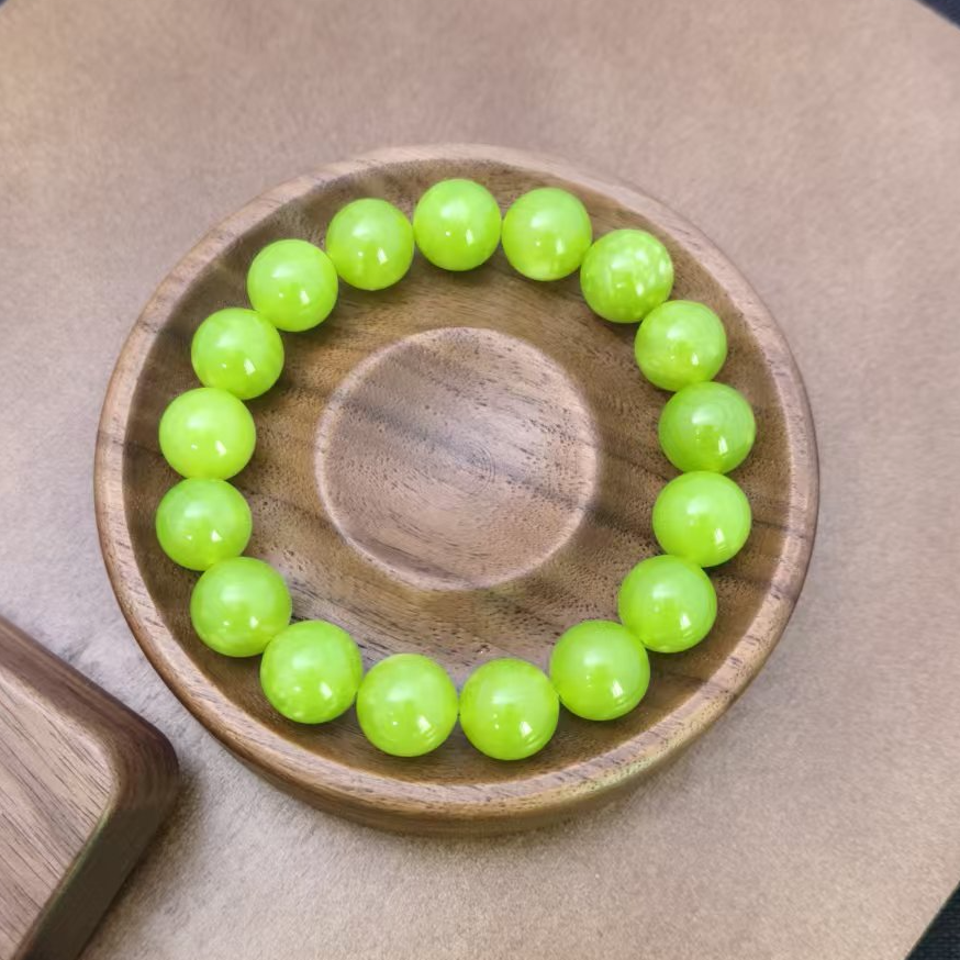 佳玺饰品 084 果绿 12mm手链 多样性发货