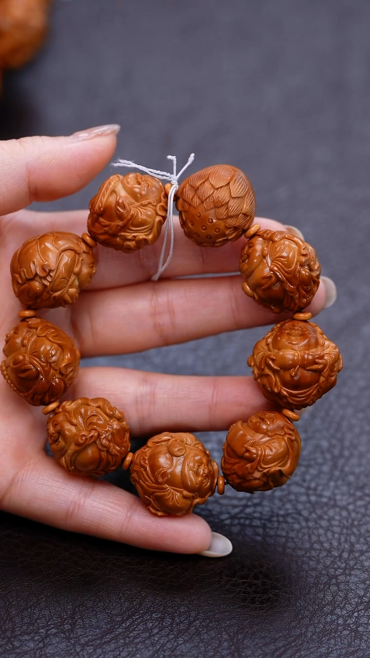 手串/手链橄榄核随**看荷叶弥勒题材