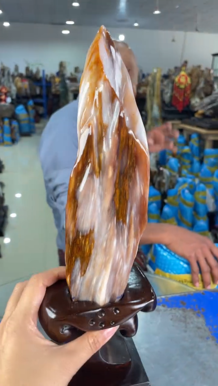 【闪购商品】硅化玉摆件未镶嵌11