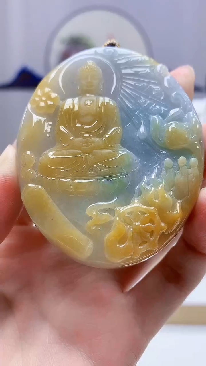 未镶嵌定制翡翠5060zm-毛货挂件140