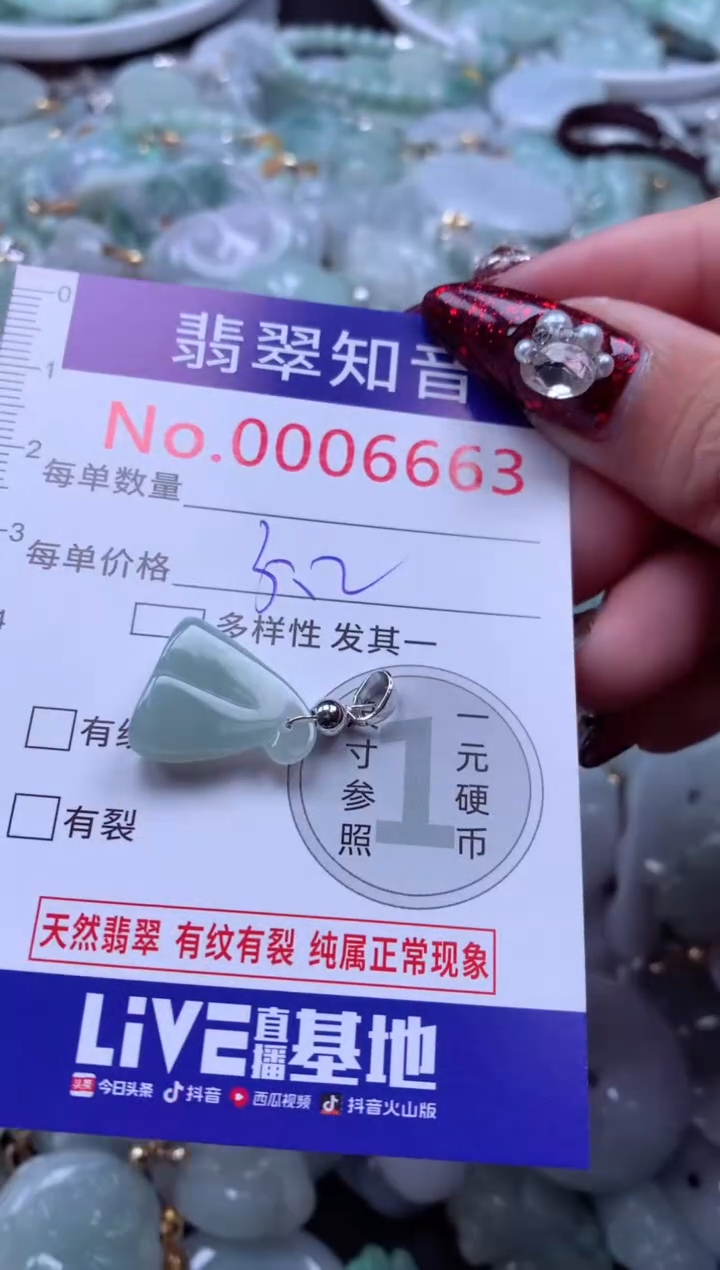 吊坠(不含链)未镶嵌翡翠6663