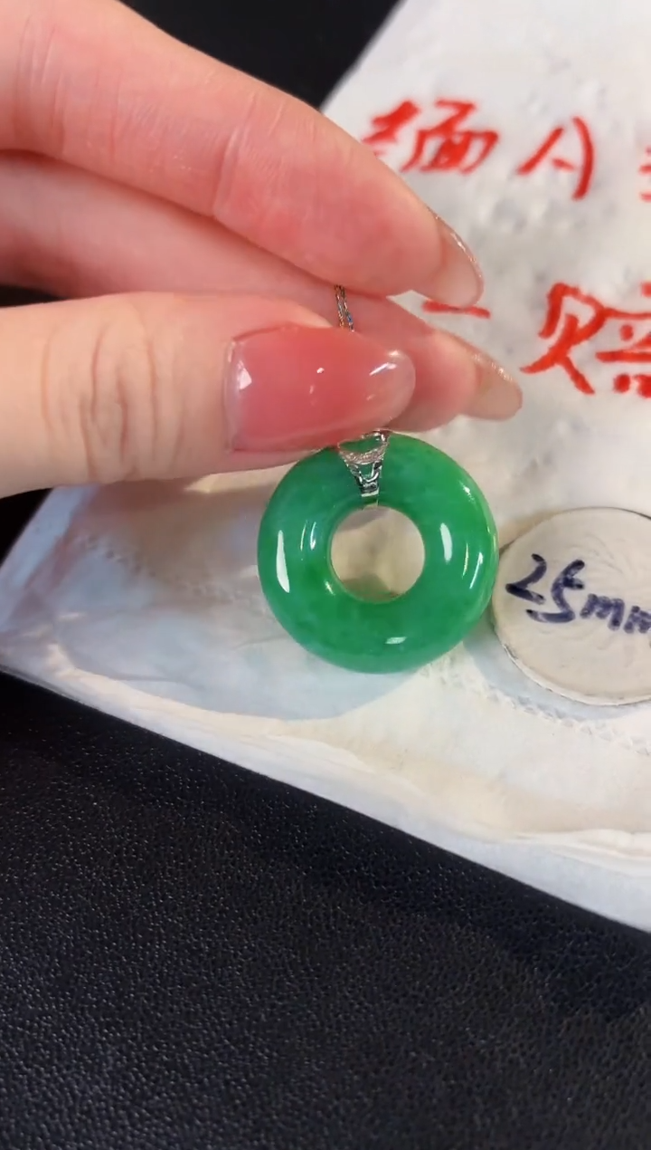 【闪购商品】翡翠颈饰18K金镶嵌缅料A货/支持复检/一件