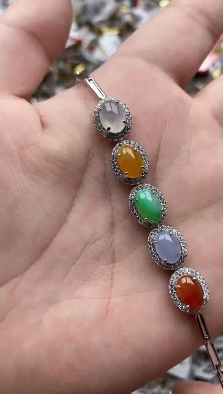 【闪购商品】翡翠戒指银S925镶嵌3333---5