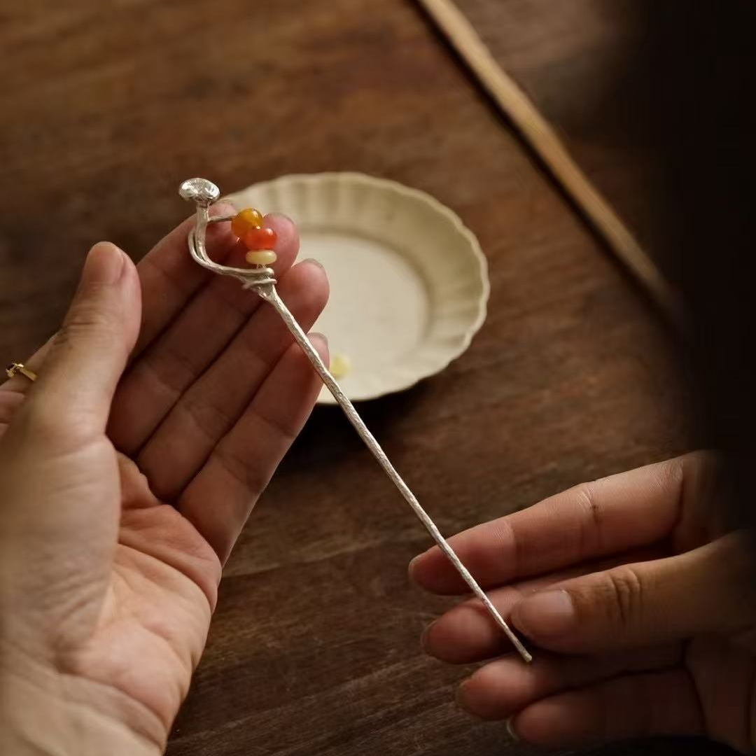 【溪元茶事官方】茶针 纯银 手工锻打 多宝茶针茶席配件 直播同价 