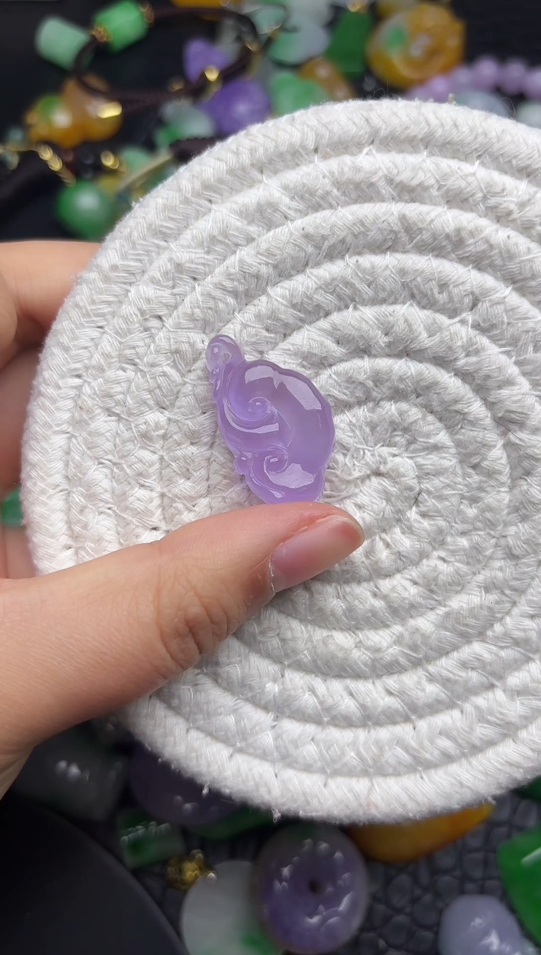 颈饰未镶嵌翡翠缅甸翡翠吊坠