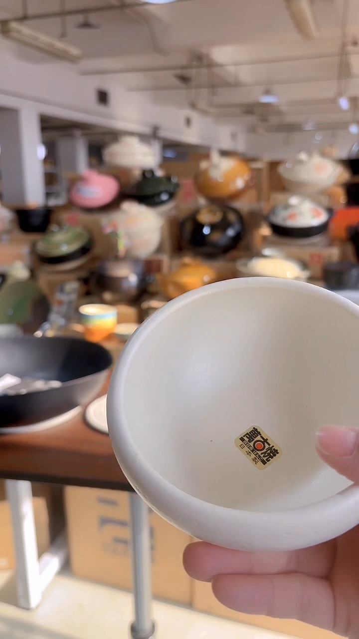 陶陶土 万古烧日本制嘟嘟碗白色单只
