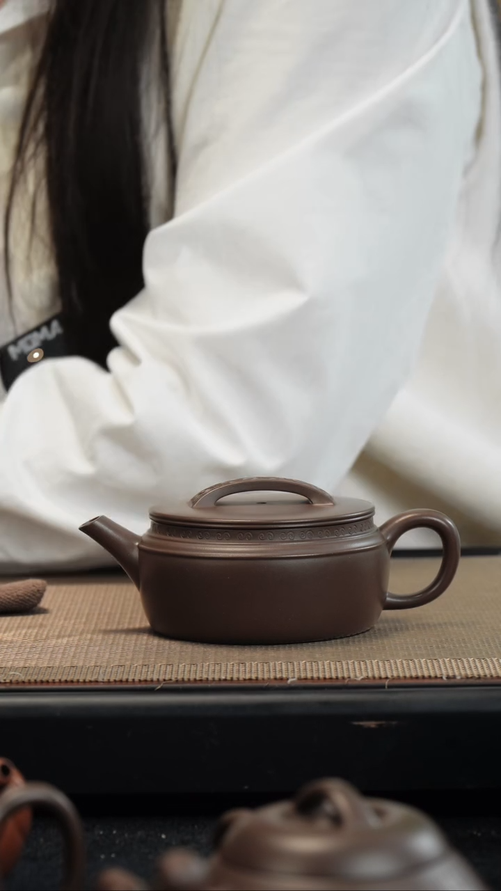 【闪购商品】紫砂茶壶老紫泥汉瓦