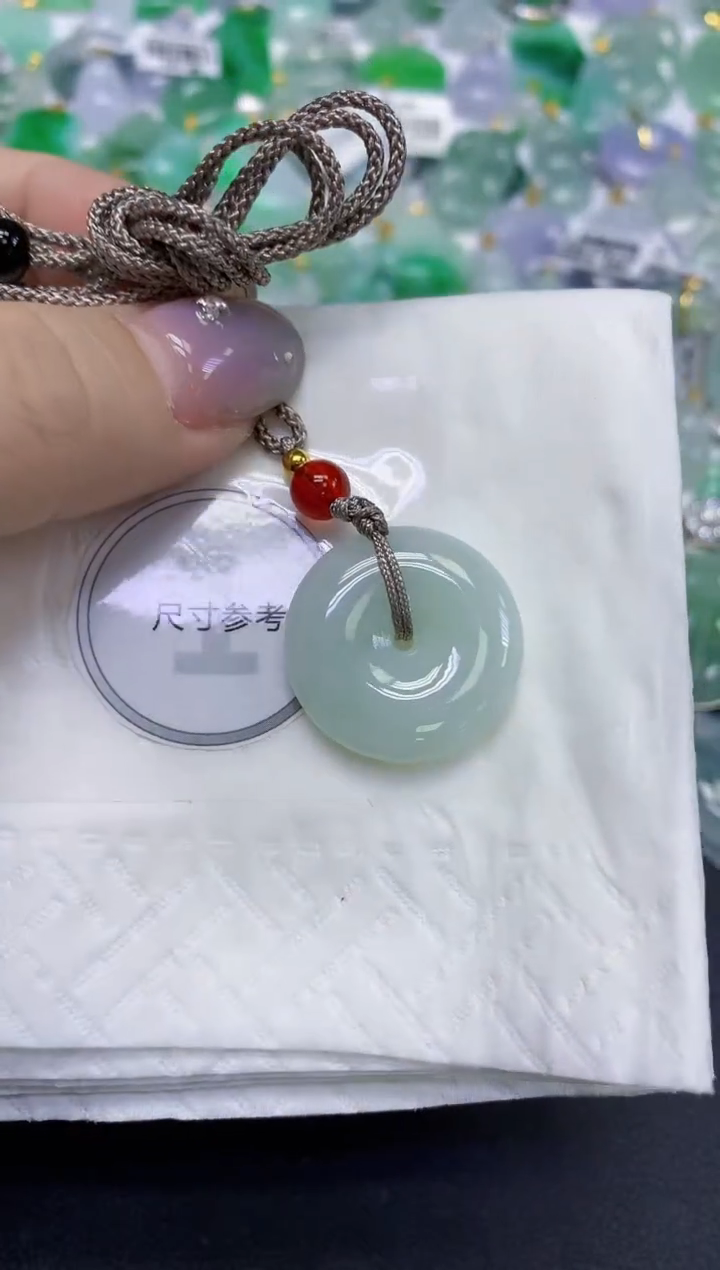 颈饰未镶嵌翡翠天然缅甸翡翠A货百元以上9元证书费自理