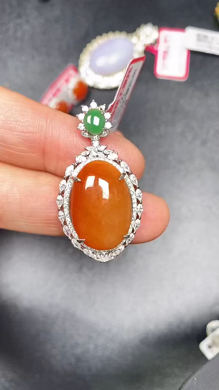 银S925镶嵌戒指翡翠3390