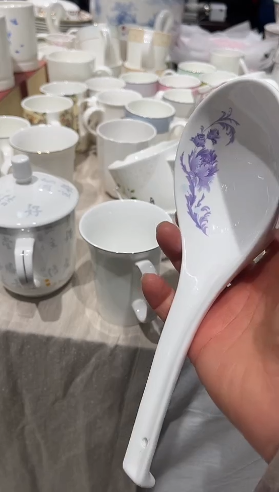 瓷大调羹1个隆达骨瓷
