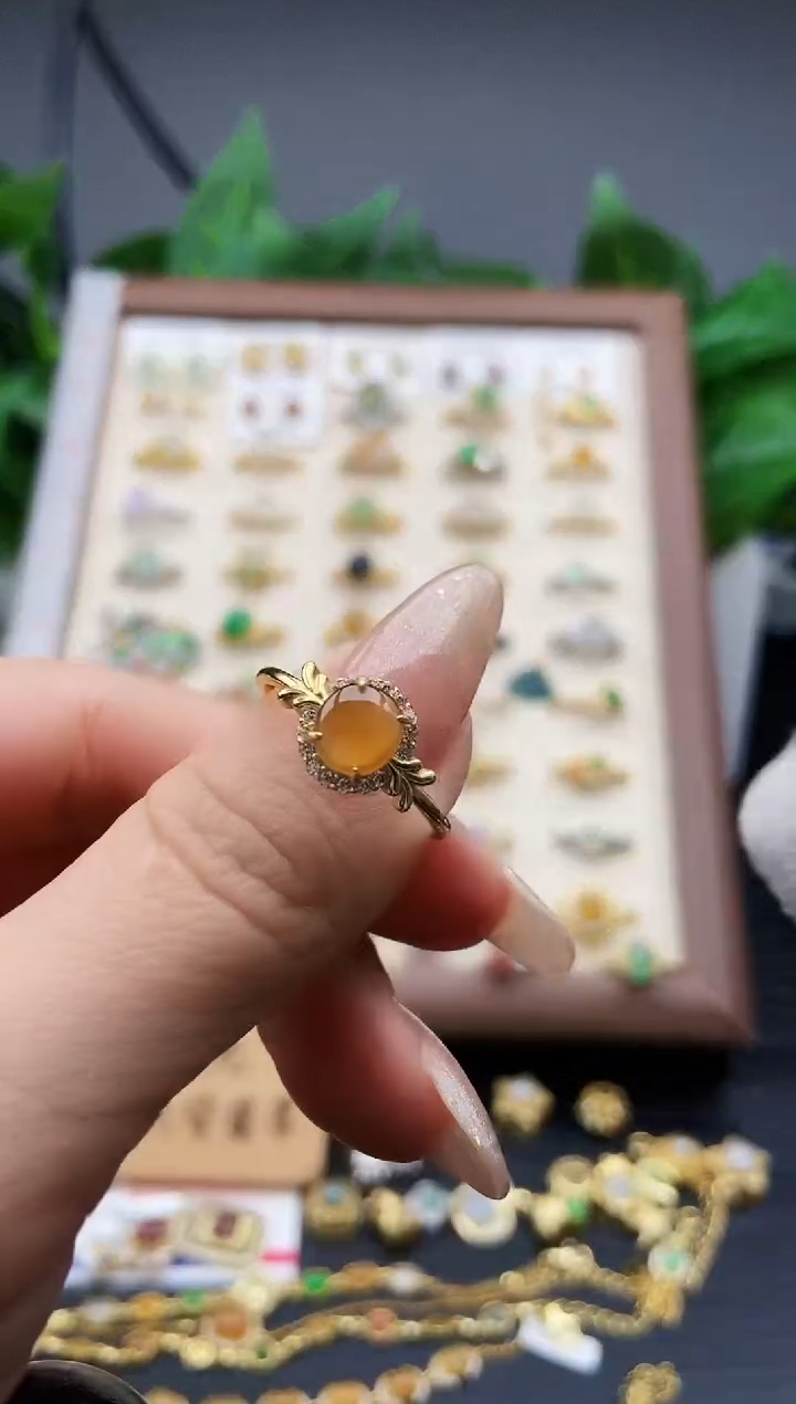 银S925镶嵌戒指翡翠12