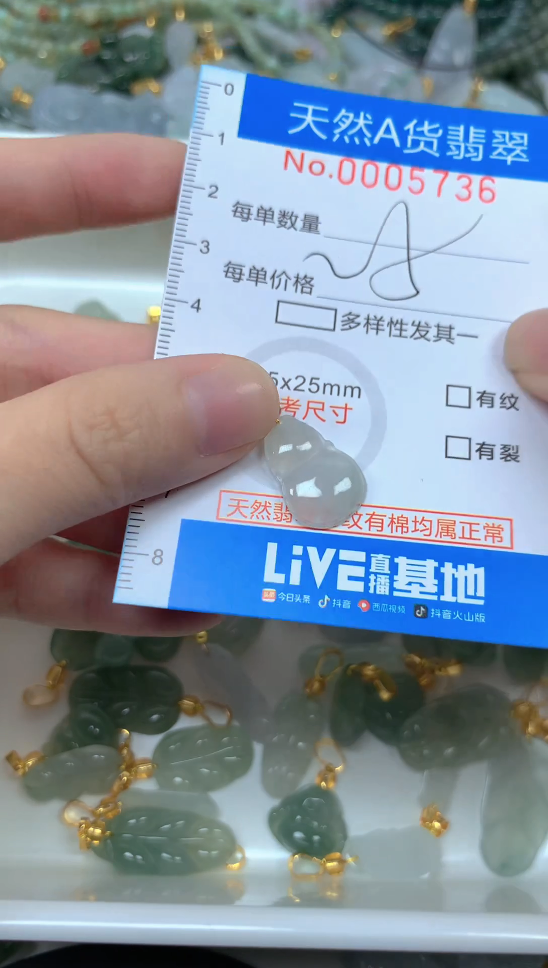 颈饰未镶嵌翡翠用****4净货挂件-5736