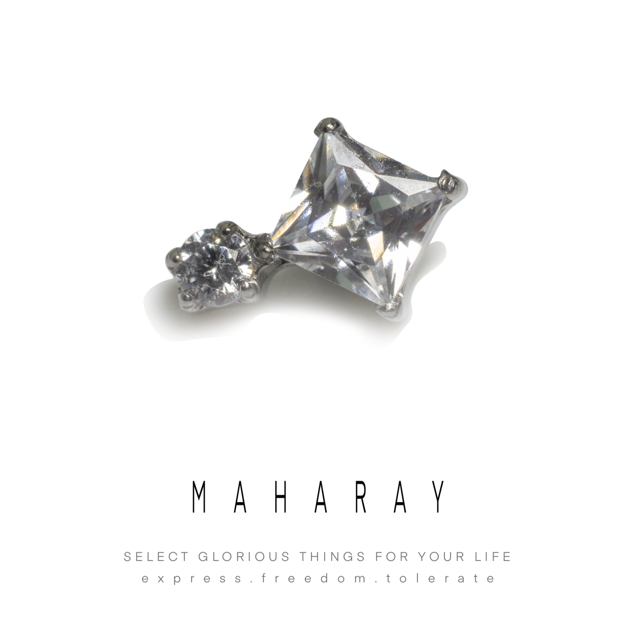 钛合金锆石耳饰 【爆闪双子星】F136钛金耳钉盛宴款轻奢小众 防过敏