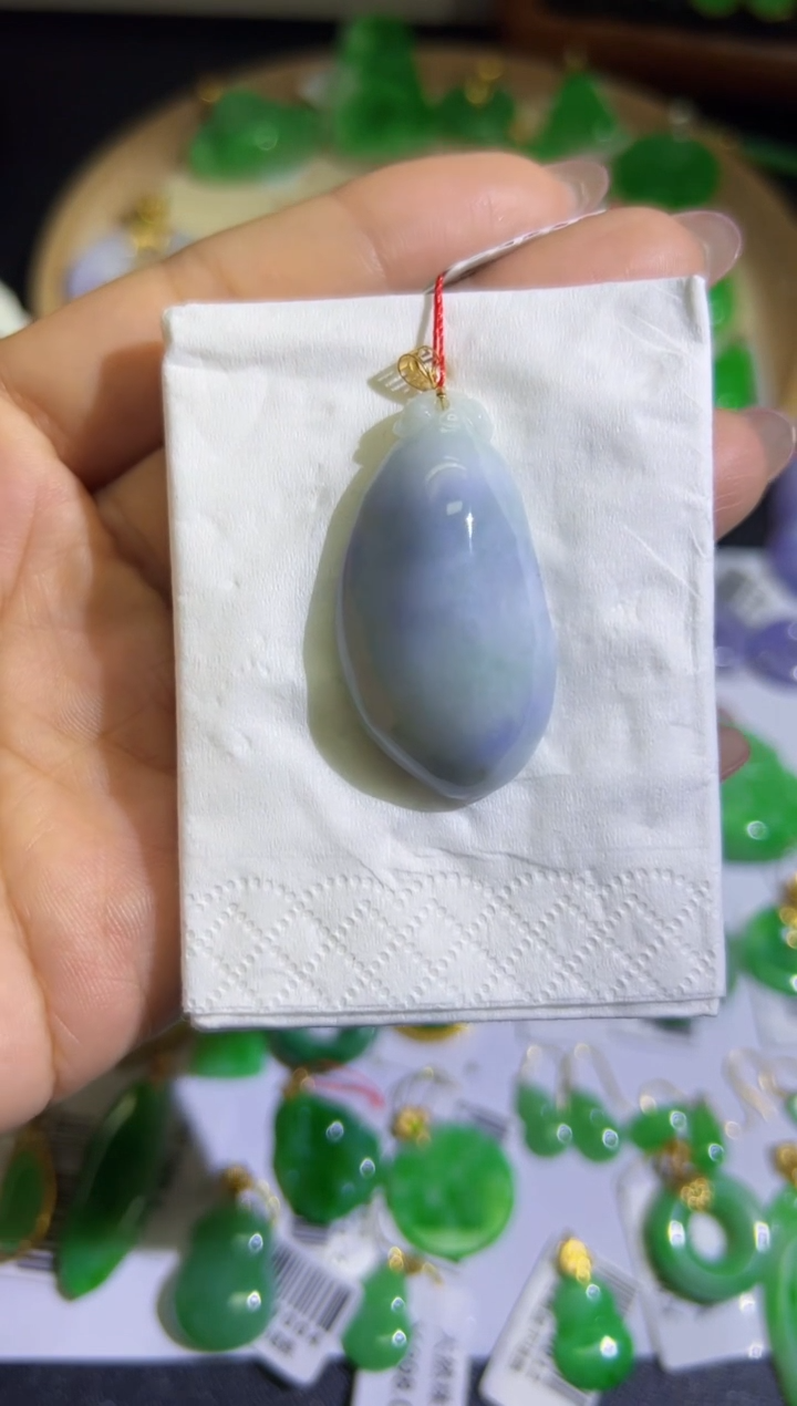 【闪购商品】翡翠颈饰18K金镶嵌Q缅料A货翡翠/支持复检/一件