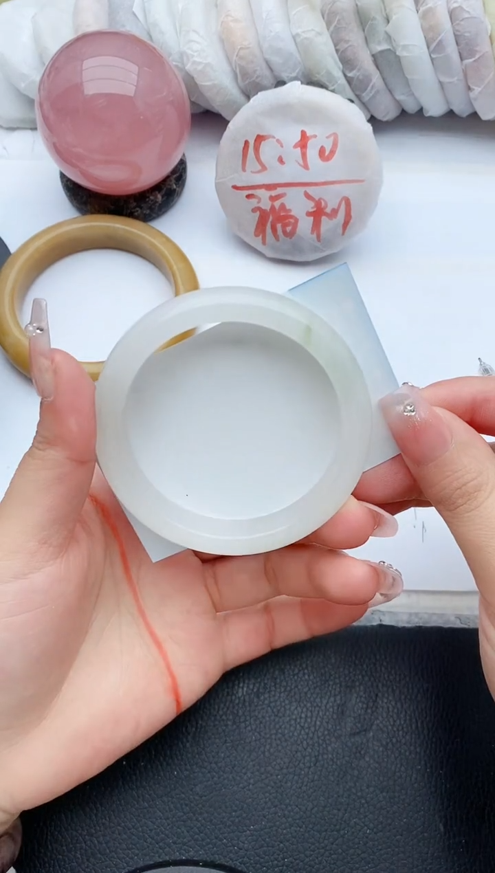 【闪购商品】石英质玉手镯未镶嵌G351+56/57