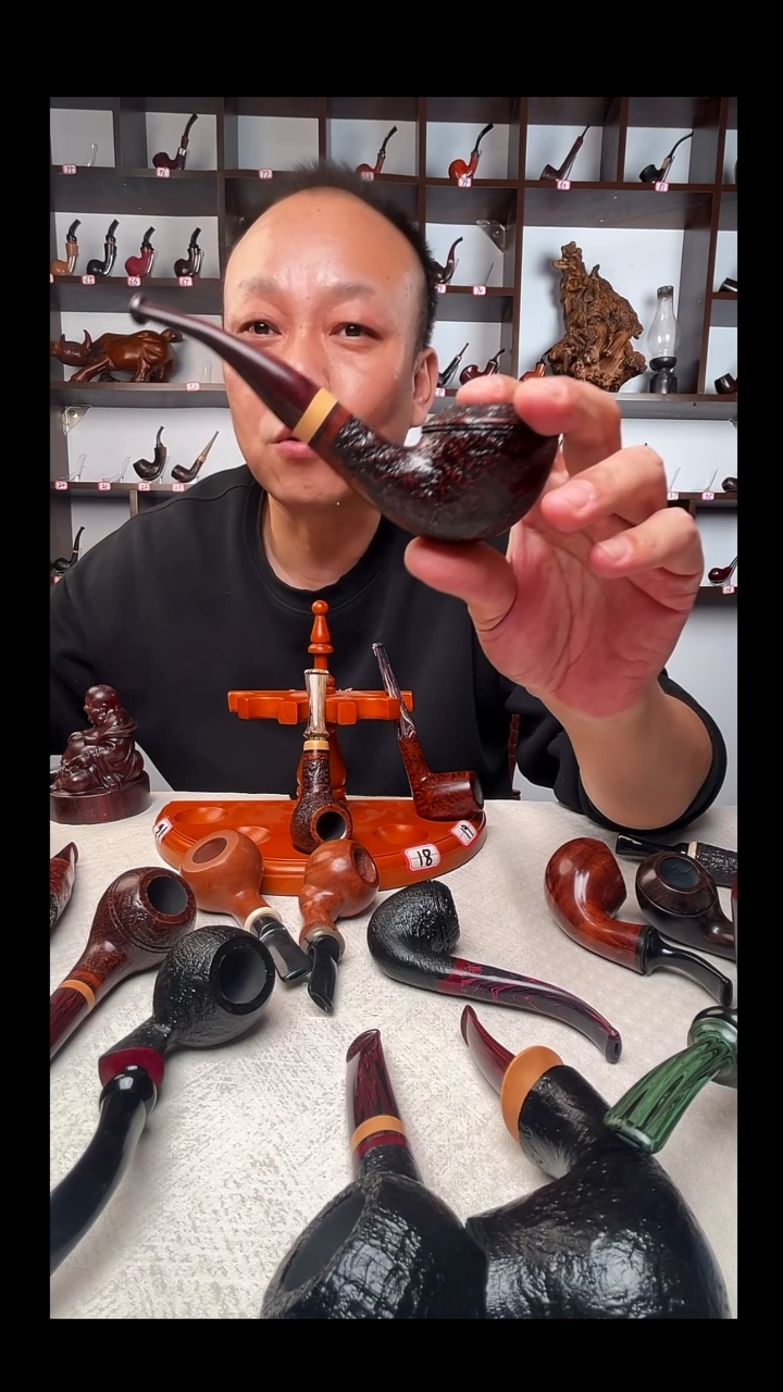 意大利石楠木手工打磨烟斗