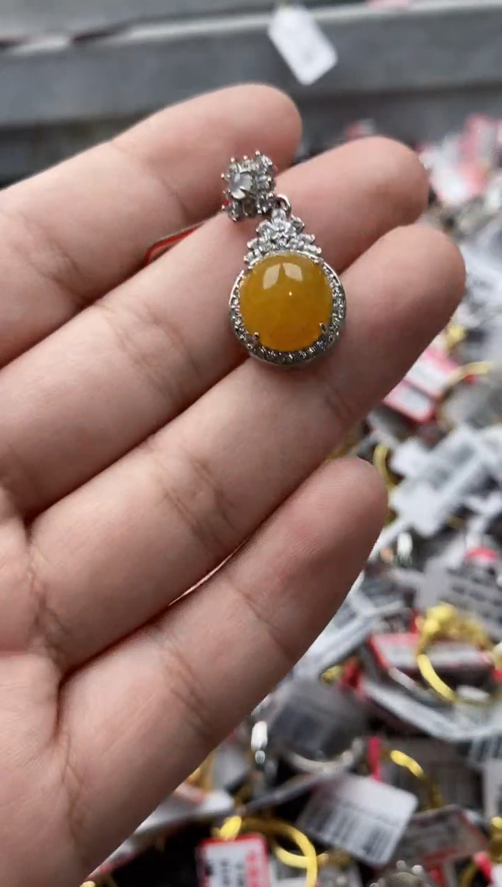 【闪购商品】翡翠戒指银S925镶嵌666666---7