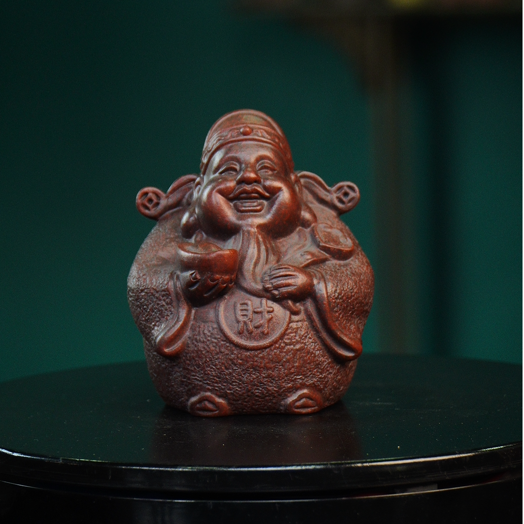 紫元宝财神 宜兴紫砂