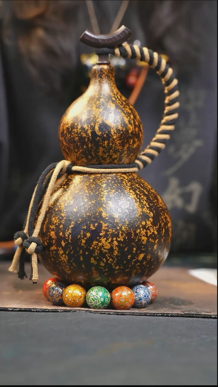 【闪购商品】YV209大漆酒葫芦不包手串及旋转底座