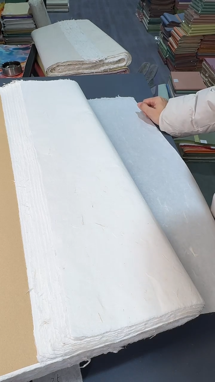 纯手工61*180cm50张白色楮皮云龙