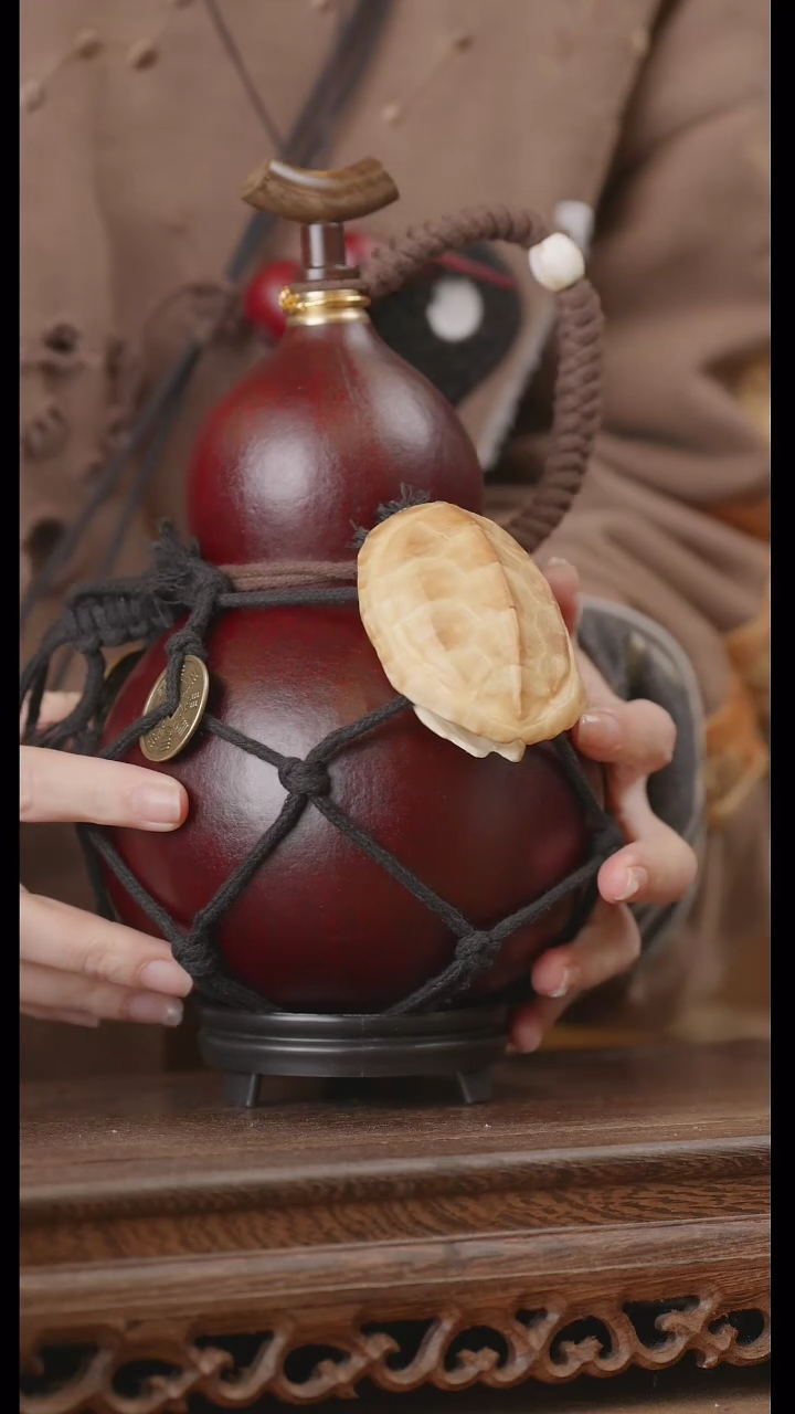 【闪购商品】220号精品天然大漆工艺防渗内胆酒葫芦~