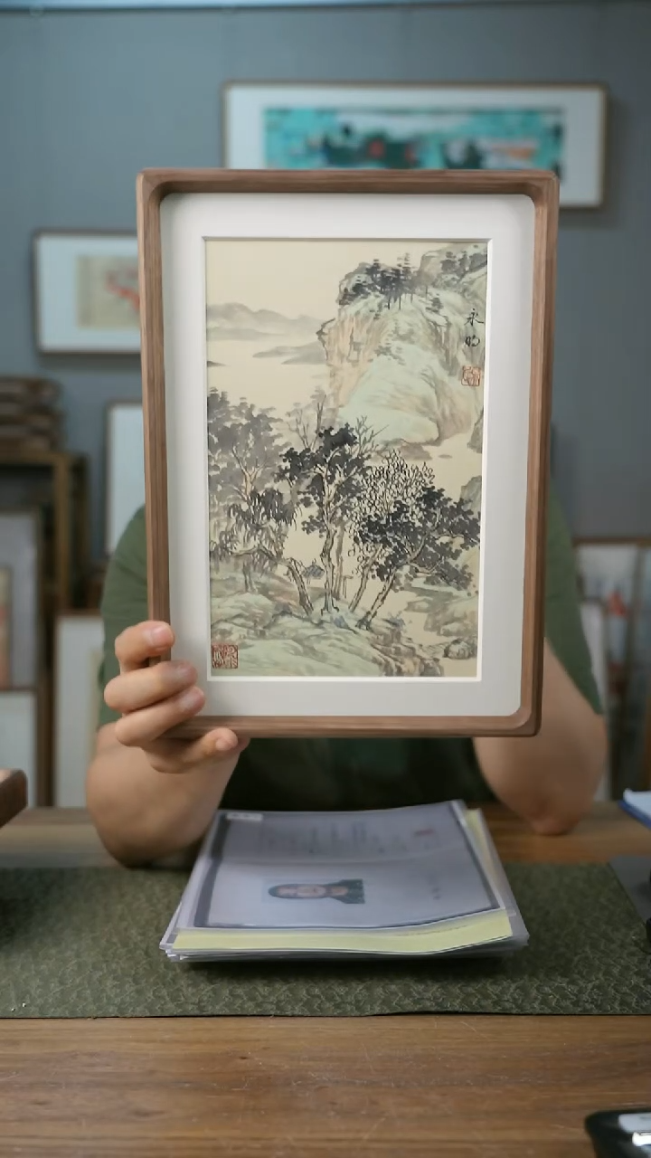 书法协会会员老师带框作品-