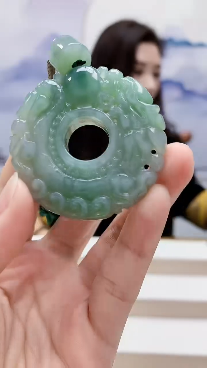 未镶嵌定制翡翠4829lr-毛货挂件38