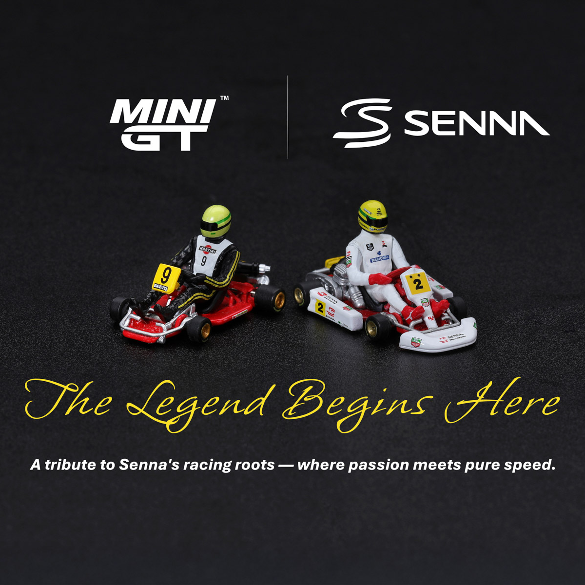 【预售】MINIGT 1:64 塞纳Senna 卡丁车 #9#2 合金汽车模型