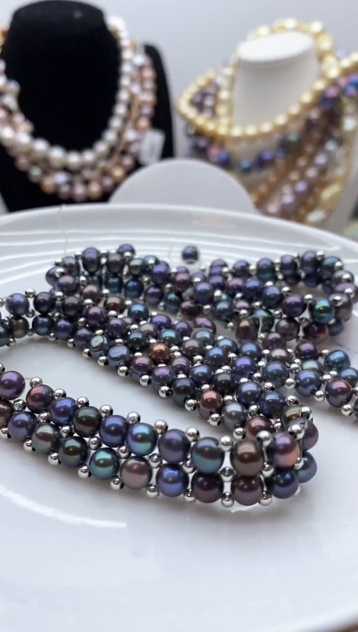 【闪购商品】淡水珍珠颈饰钛钢61