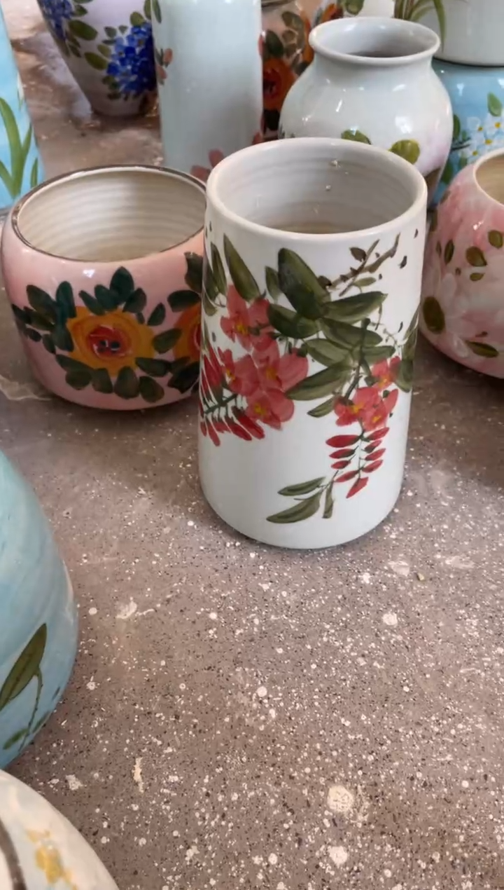 瓶陶景德镇手绘花瓶