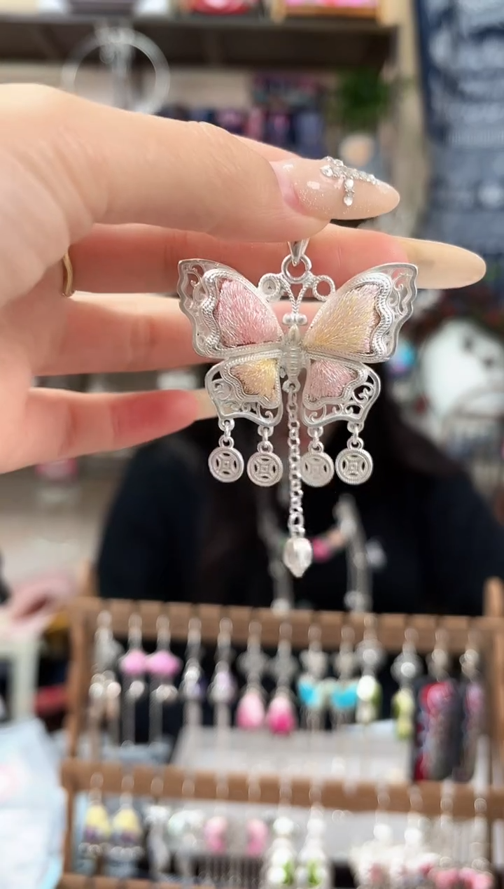 织绣民族风非遗老绣苗银饰品536