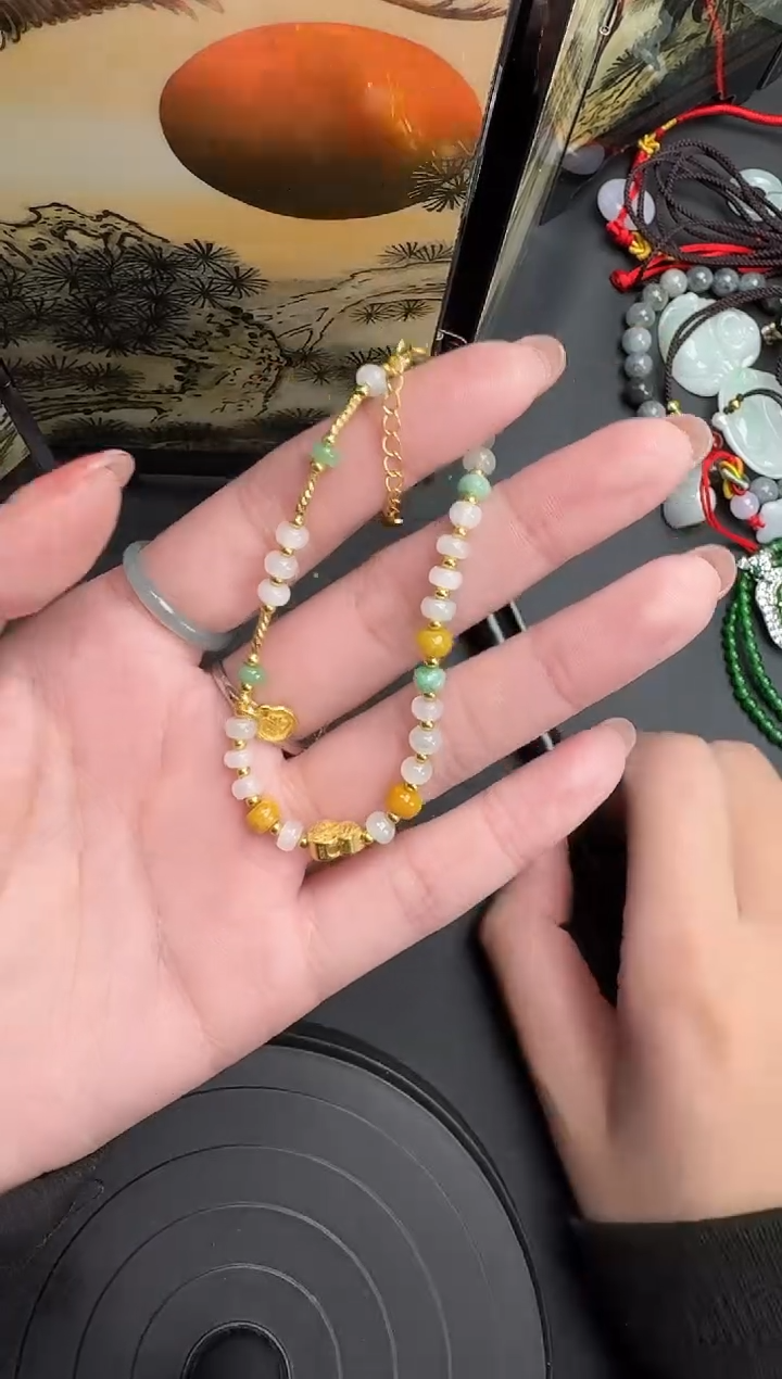 【闪购商品】翡翠手链未镶嵌天然A货翡翠_021翡翠手链