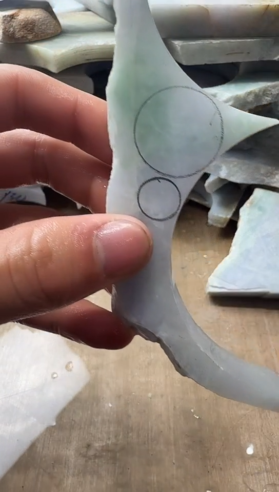 裸石翡翠天然翡翠A货花373