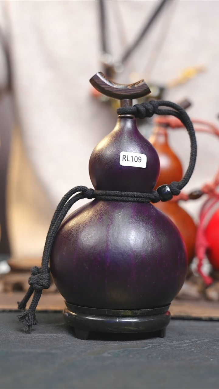 【闪购商品】RL109大漆酒葫芦不包手串及旋转底座