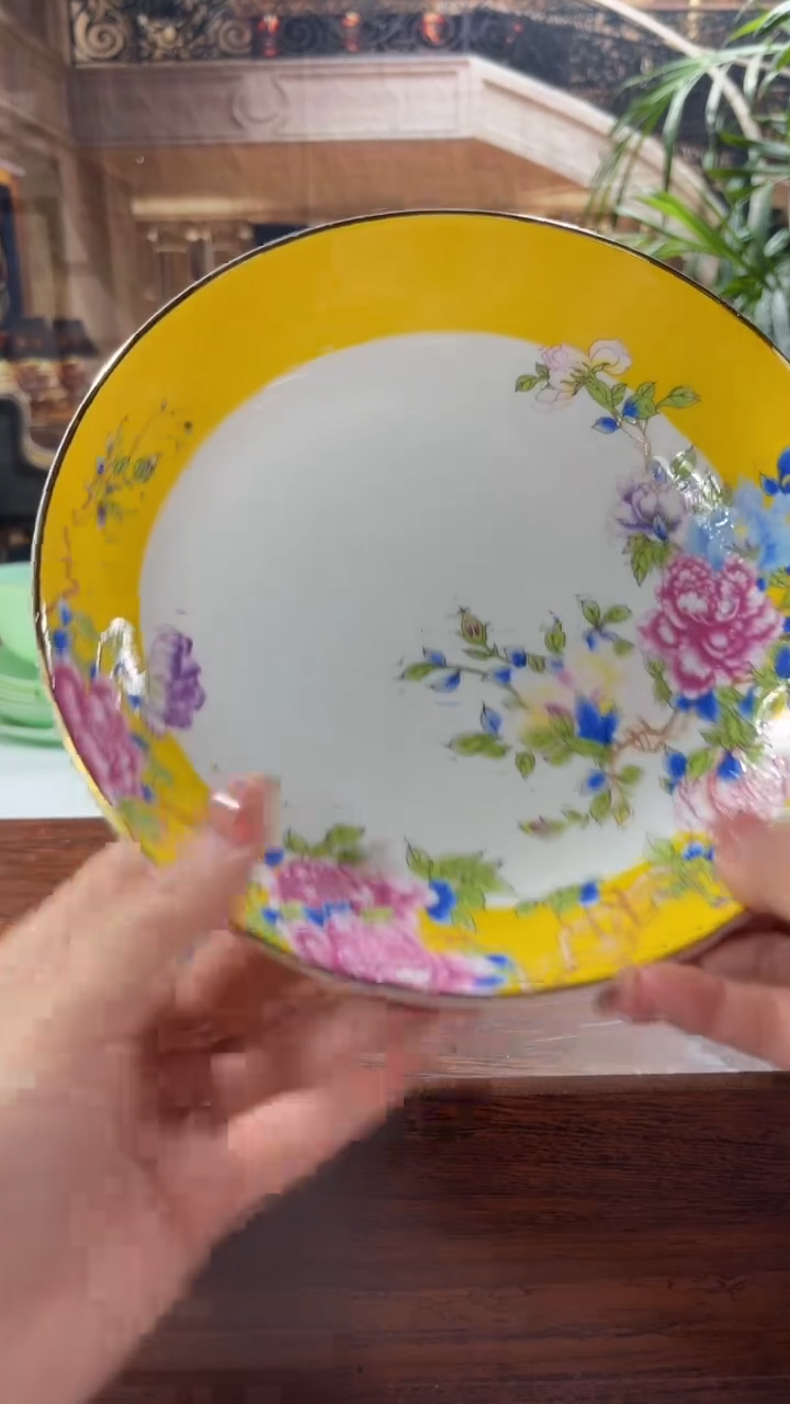 【闪购商品】...8英寸深盘6个珐琅彩【贝美】    