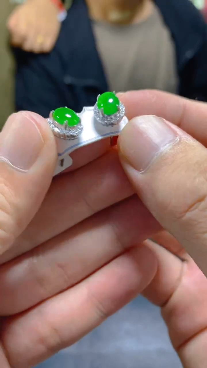 【闪购商品】翡翠耳饰未镶嵌0414011896多样性发一