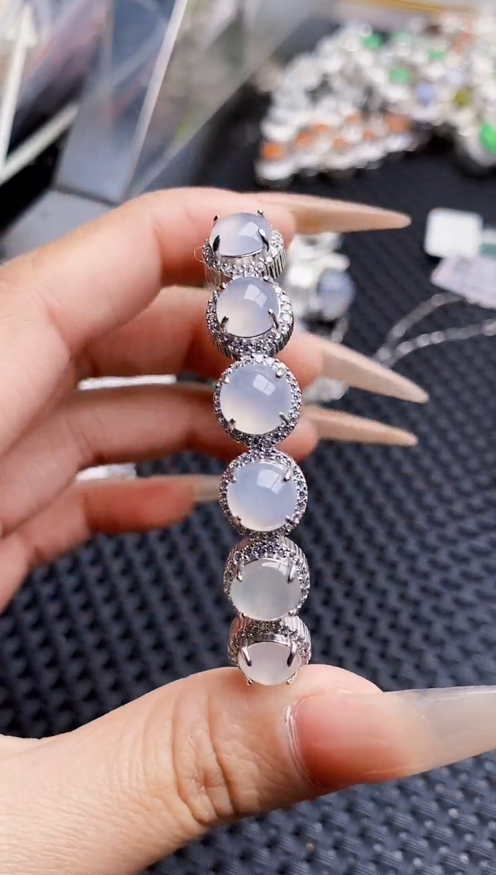 银S925镶嵌戒指翡翠5506