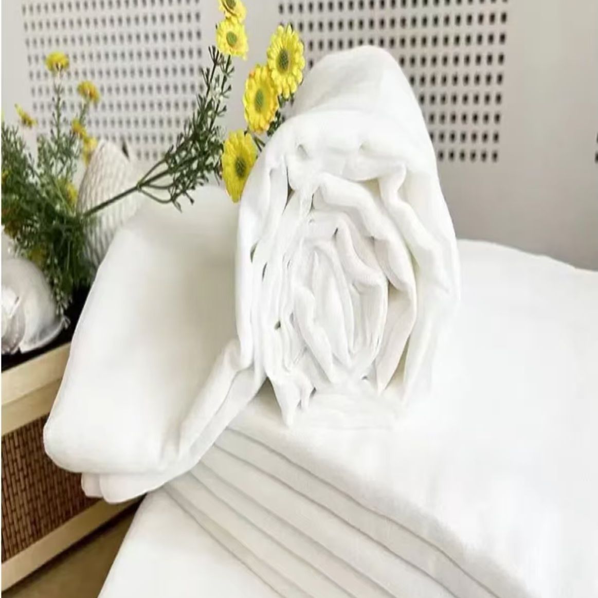 全棉纱布内胆套 白色带拉链