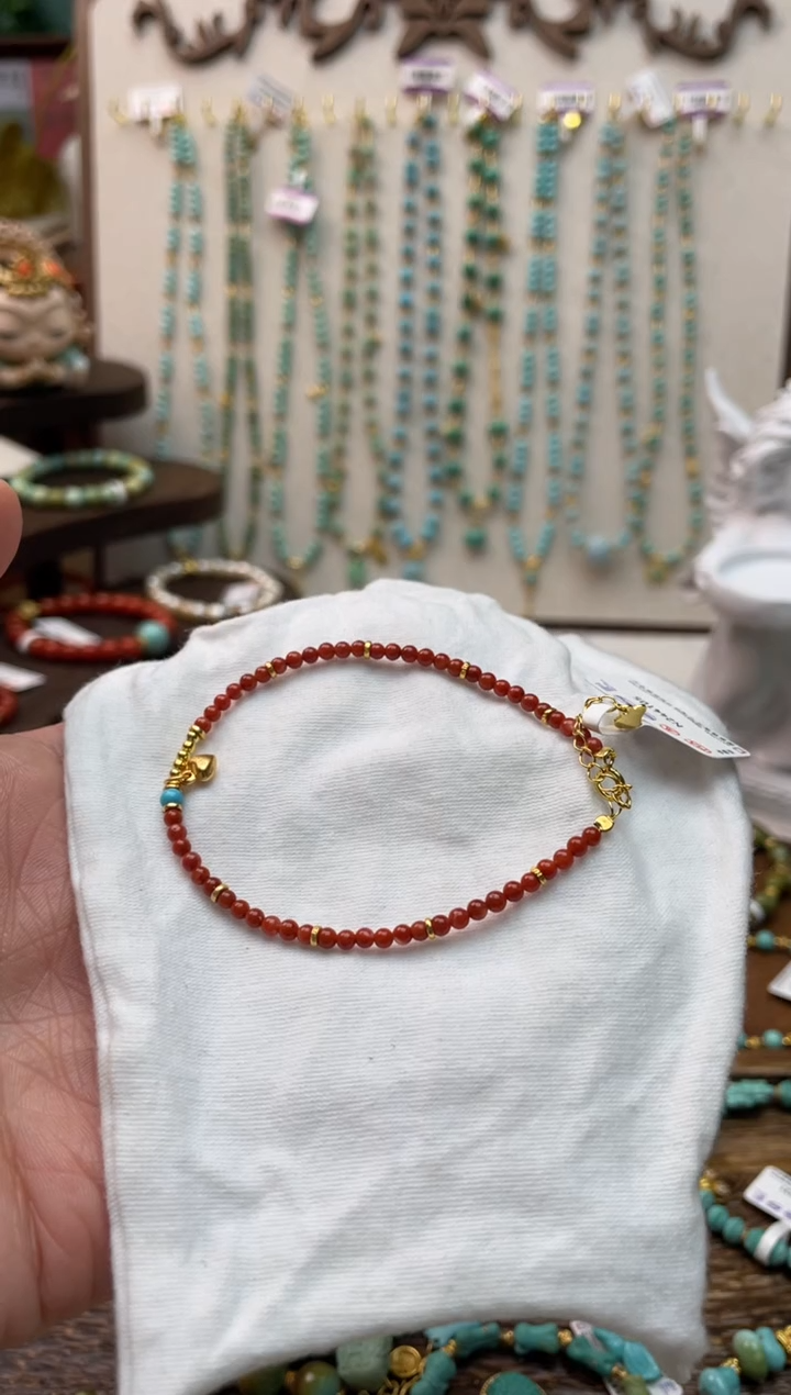 【闪购商品】南红玛瑙手链银S925镶嵌35