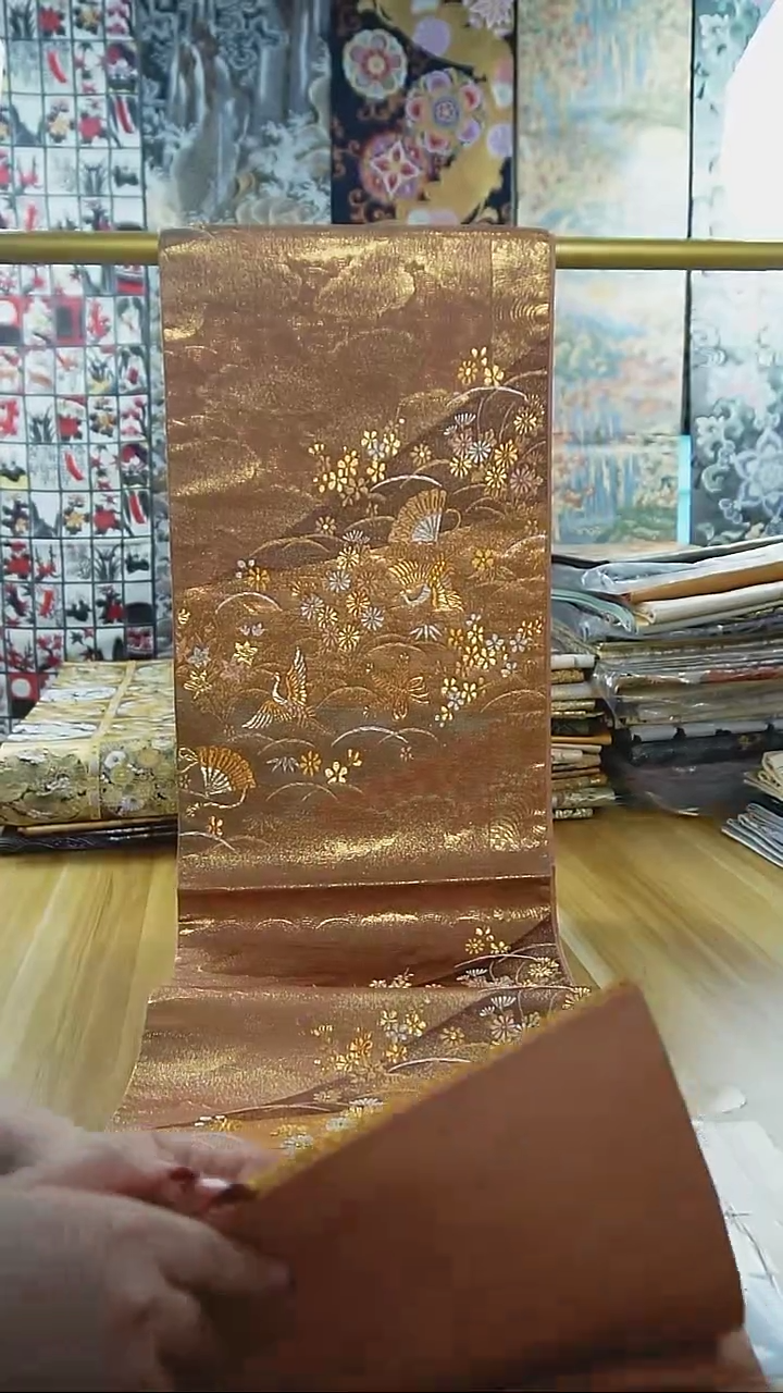 【闪购商品】织绣织锦35织金仙鹤