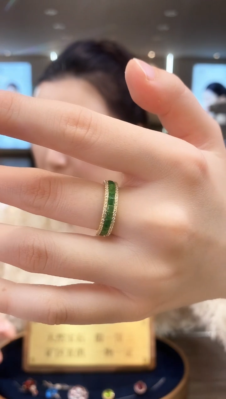 【闪购商品】祖母绿戒指银S925镶嵌05