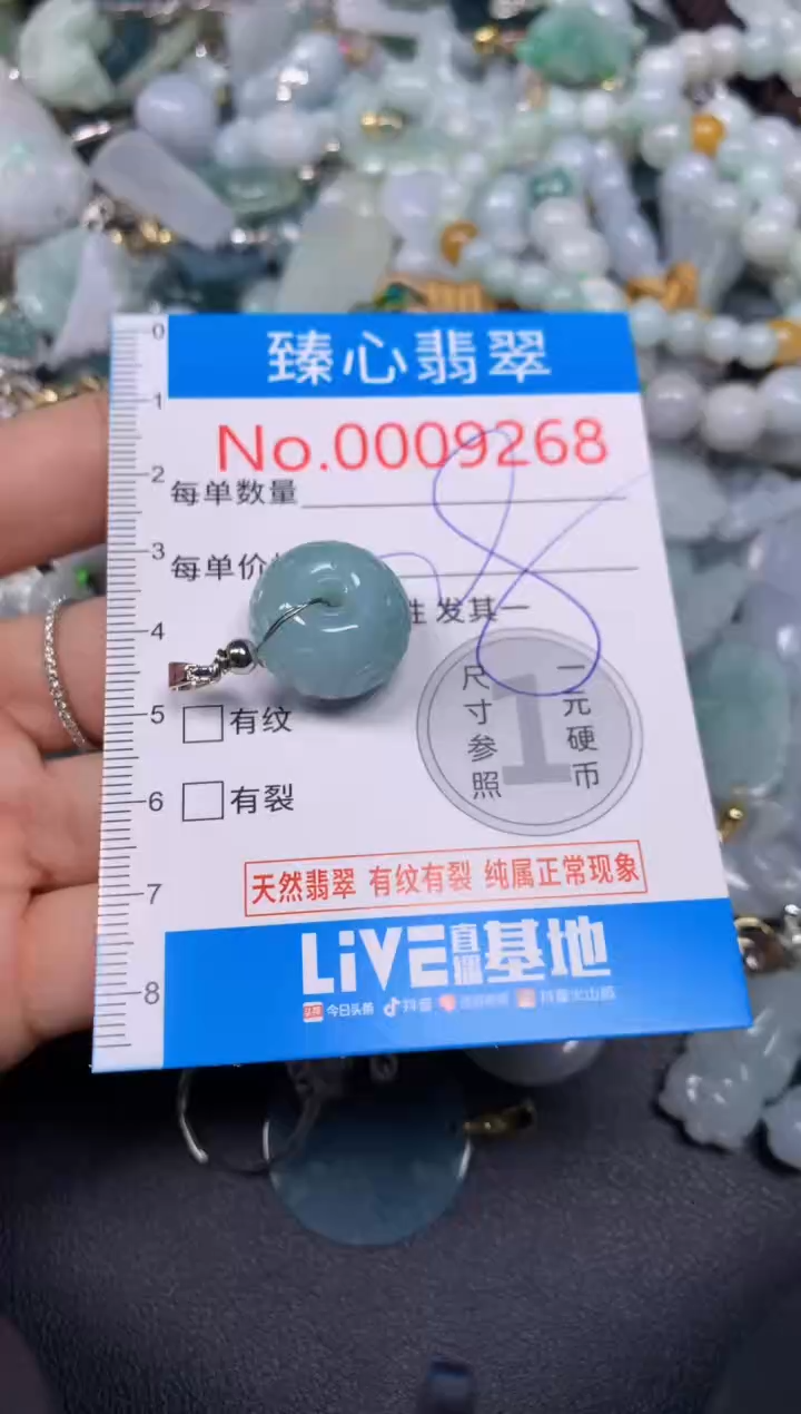 【闪购商品】翡翠颈饰未镶嵌含绳0009268