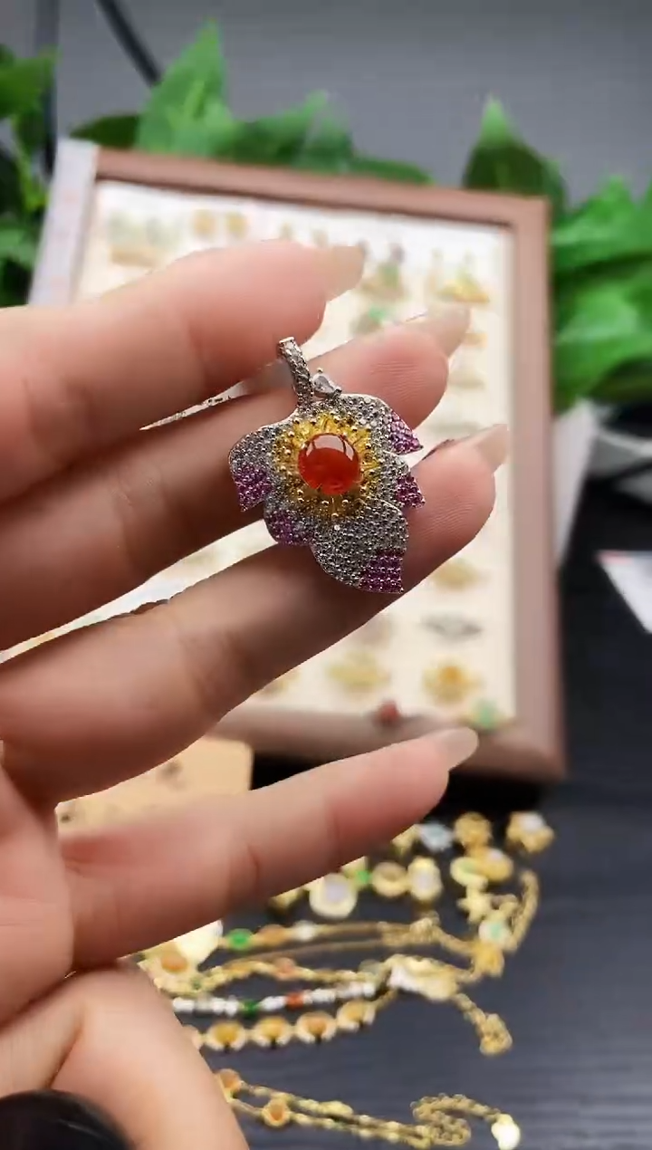 银S925镶嵌戒指翡翠12
