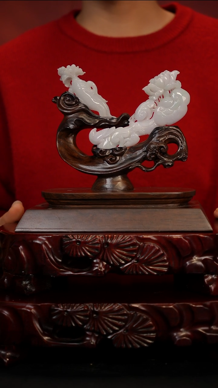 未镶嵌摆件翡翠如意人生