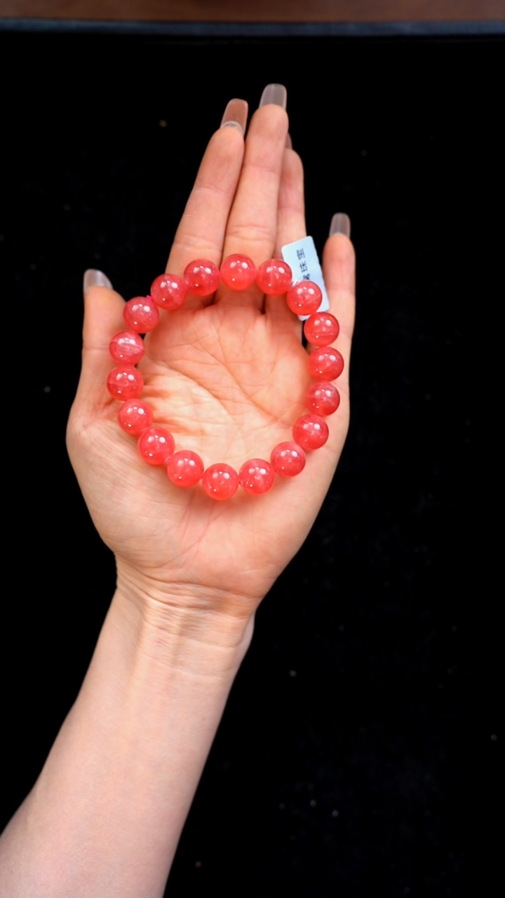 【闪购商品】菱锰矿（红纹石）手链未镶嵌g108 红纹石手链11mm+