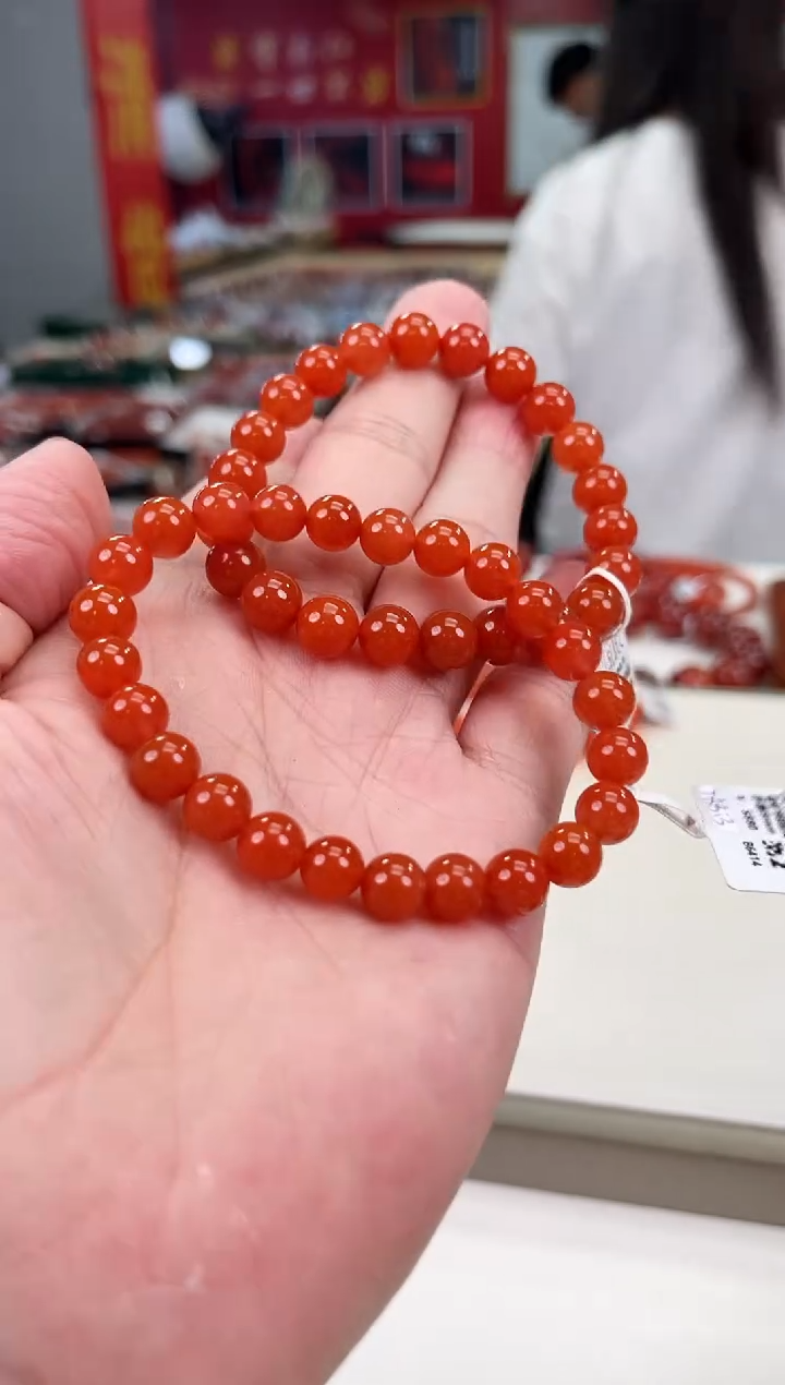 南红玛瑙滴水洞手串8+未镶嵌（多样式发其一）