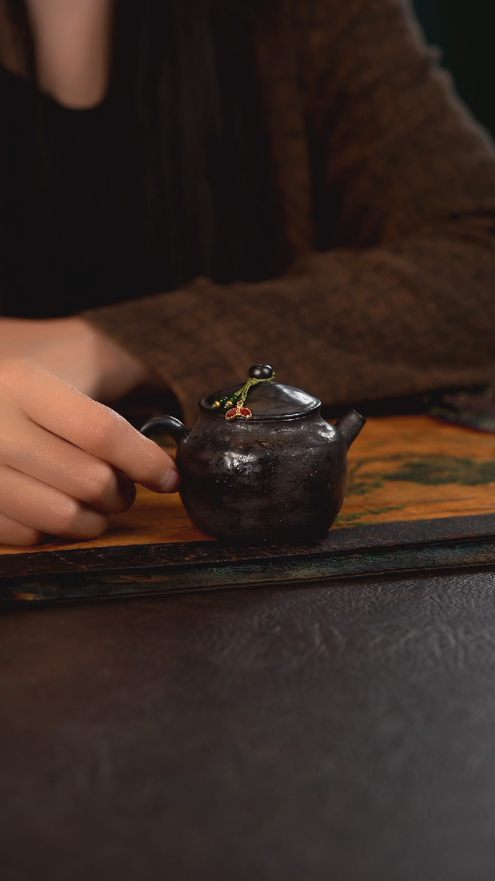 【闪购商品】杯150c陶瓷杯周边伟壶柴烧泡壶山竹带提溜