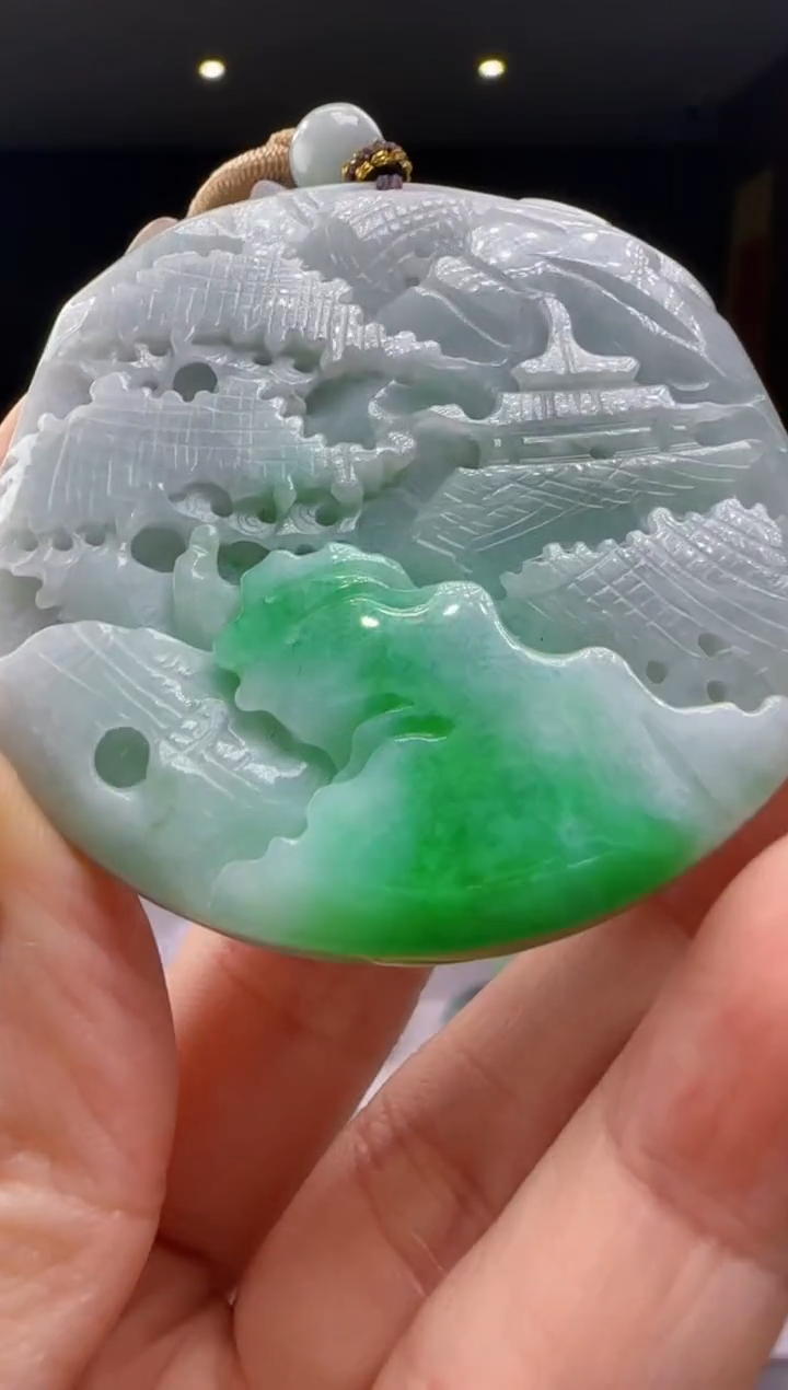 翡翠未镶嵌颈饰YJ@@60B7J13846