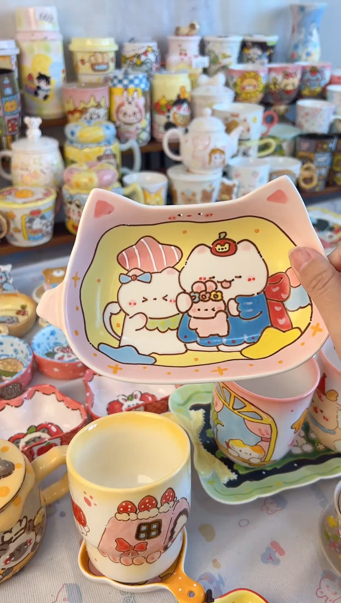 摆件陶梵***i景德镇陶瓷手绘微瑕